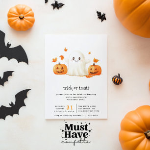 Cute Ghost Spooktacular Trick eller Behandla Party Inbjudningar