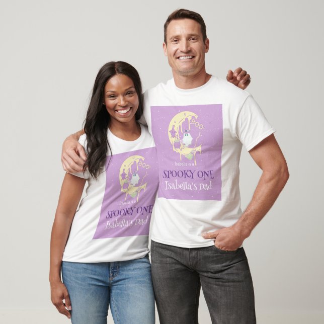Cute Ghost Spooky One Pappa Halloween Birthday T Shirt (Unisex)