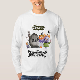 Cute Ghost T-Shirt, roligt Halloween Kids t-Shirt