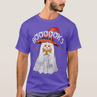 Cute Ghost Teacher Book Reading Booooks Top Hallow T Shirt