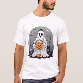 Cute Ghost Trick eller behandling för Halloween T Shirt