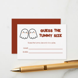 Cute Ghost-Twillingar Baby Shower gissar tummy Sto Tilläggskort