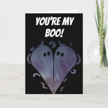 Cute Ghost Valentines day-kort