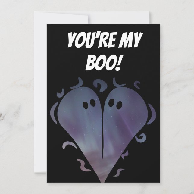 Cute Ghost Valentines day-kort Inbjudningar (Framsida)