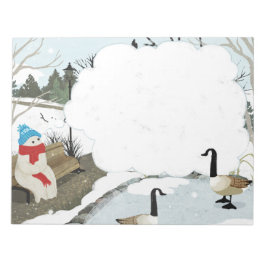 Cute Ghost vinterpond anka Anteckningsblock