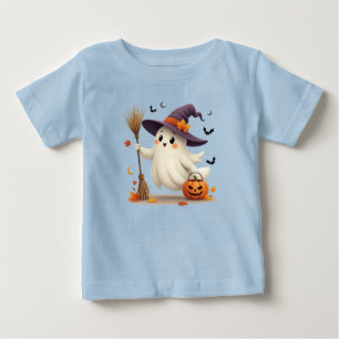 Cute Ghost Witch Halloween Småbarn T-Shirt