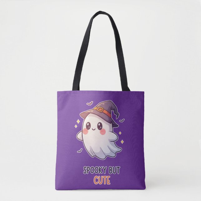 Cute Ghost Witch Halloween Spooky Cute Tygkasse (Framsida)