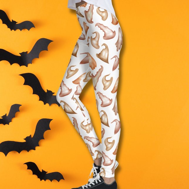 Cute Ghost Witch Hats Happy halloween Leggings (Skapare uppladdad)