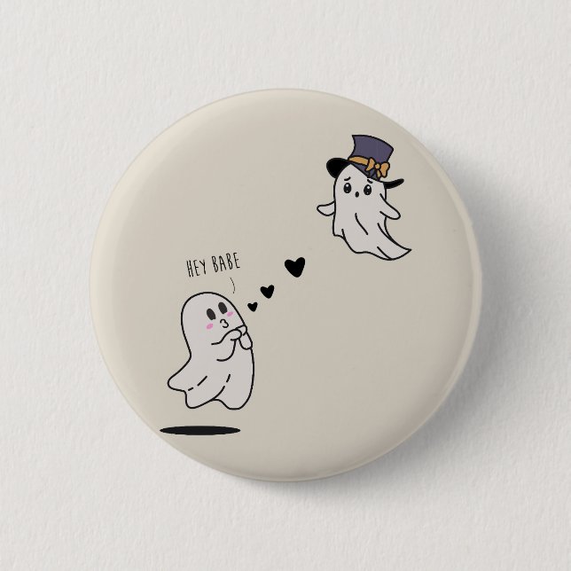 Cute ghosts couple talking knapp (Framsida)
