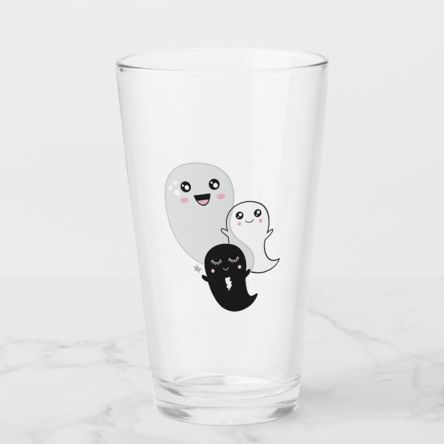 cute ghosts halloween kawaii glaskopp (Framsida)