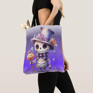 Cute Ghoul i Top hat och Bow Tie Halloween Tygkasse