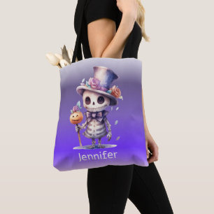 Cute Ghoul i Top hat och Bow Tie Halloween Tygkasse