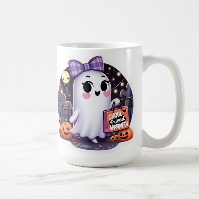Cute Ghoul-vän Godkänd Halloween Kaffemugg (Höger)