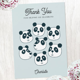Cute Giant Panda Bear Tack Kort