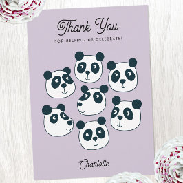 Cute Giant Panda Bear Tack Kort