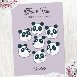 Cute Giant Panda Bear Tack Kort