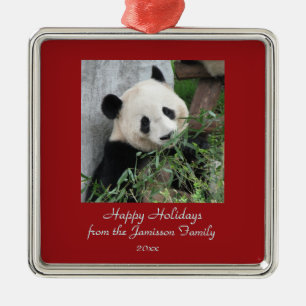 Cute Giant Panda-julens Helgdag på Ornament Square
