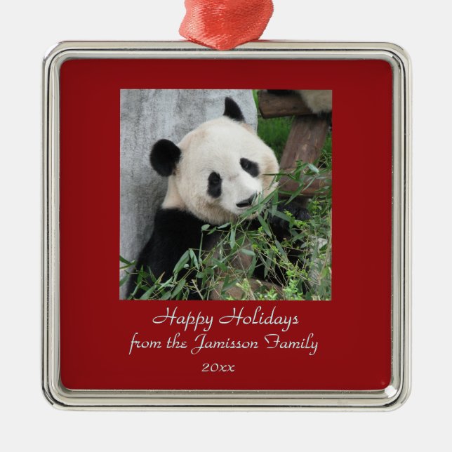 Cute Giant Panda-julens Helgdag på Ornament Square (Framsidan)