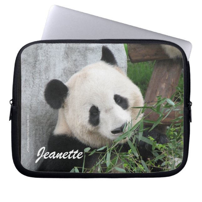 Cute Giant Panda Photo, Namn, Computer Laptop Sleeve (Framsidan)