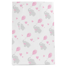 Cute Gift Bag Baby Shower Girl Elephant Balloon