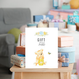 Cute Gift Bord Boy Nalle Baby Shower Poster