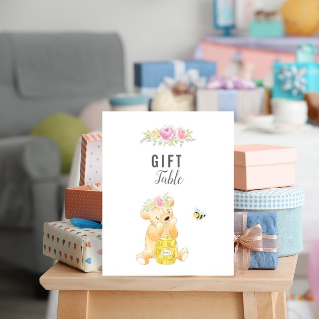 Cute Gift Bord Girl Nalle Baby Shower Poster (Skapare uppladdad)