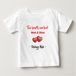 Cute Gift for syster eller bror, födelsedag, Anpas T Shirt