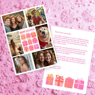 Cute Gifts Presenter Hand Drawn ANPASSNINGSBAR 6 P Julkort