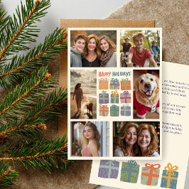 Cute Gifts Presenter Hand Drawn ANPASSNINGSBAR 6 P Julkort