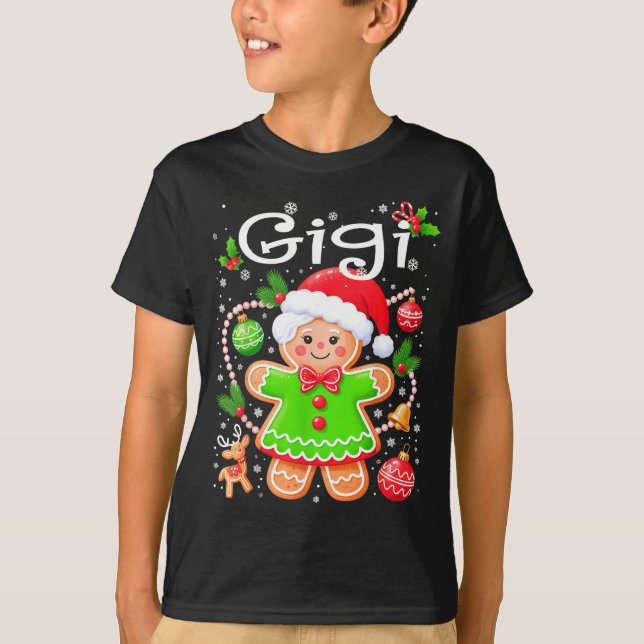 Cute Gigi Gingerbread Family Matching Christmas Co T Shirt (Framsida)