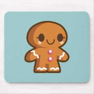 Cute Gingberbröd Man Musmatta