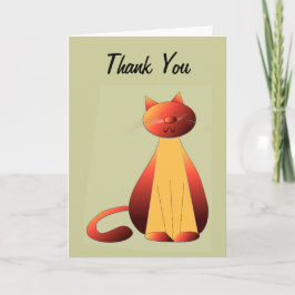 Cute Ginger Cat Art Tack Kort