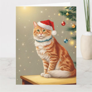 Cute Ginger Cat-jul Kort