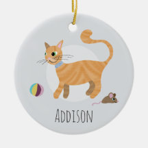 Cute Ginger Cat Paw Skriv ut Lycklig Helgdag