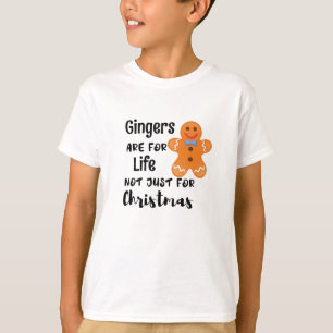 Cute Ginger Cookie med jultext Färgad T Shirt