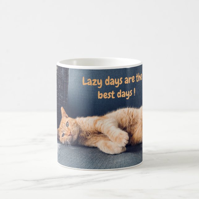 Cute ginger-katt kaffemugg (Center)