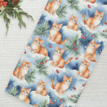 Cute Ginger-katter i Snö Söt Festive Chiffon Sjal<br><div class="desc">Denna söt scarf är ett idealiskt val för kattälskare vid julen. Den lättviktiga chiffonslöjan är skriven med söta ingerkatter på vintern snö,  i en vattenfärg stil. Ett roligt-kattdjur var tillbehör för festsäsongen.</div>