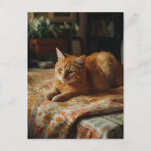 Cute Ginger Kattunge vykort