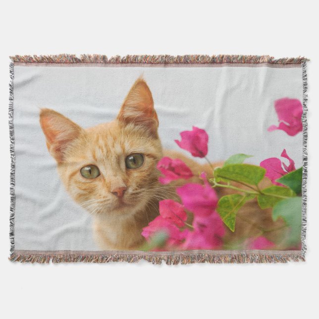 Cute Ginger Kitten vaktar dig Filt (Framsidan)