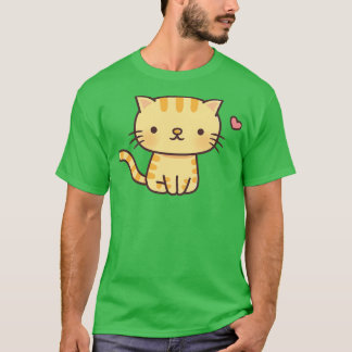 Cute Ginger Tabby katt Doodle T Shirt