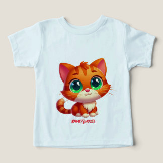 Cute Ginger Tabby Kitten Cartoon T Shirt