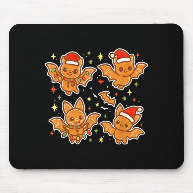 Cute Gingerbread Bats Soky Christmas Cookie Graphi Musmatta (Framsidan)