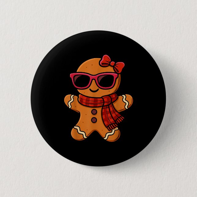 Cute Gingerbread Christmas For Women Girls Xmas  Knapp (Framsida)