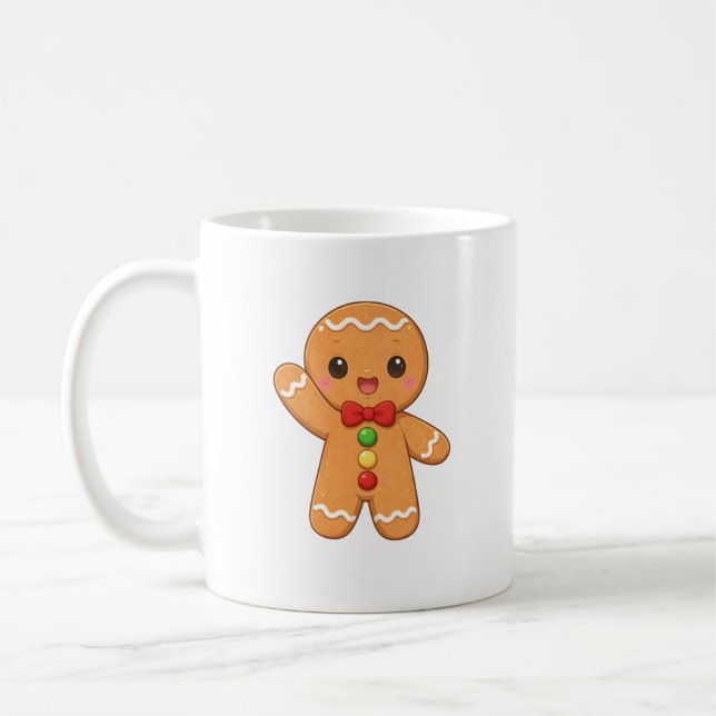 Cute Gingerbread Christmas Mug Kaffemugg (Vänster)