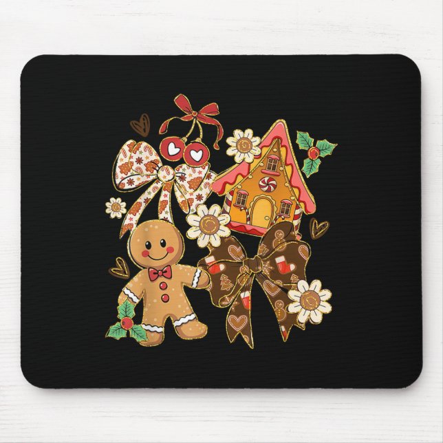 Cute Gingerbread Christmas Preppy Coquette Holiday Musmatta (Framsidan)