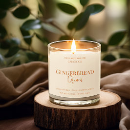 Cute Gingerbread Man Christmas Candle Label Fyrkantigt Klistermärke