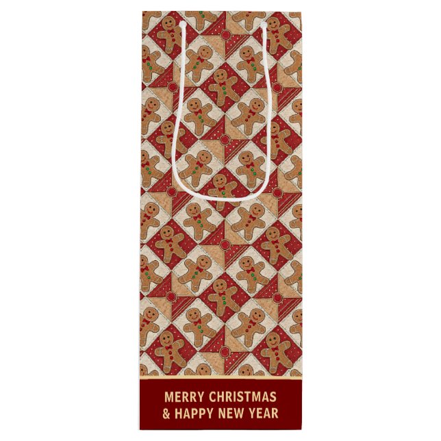 Cute Gingerbread Man Patchwork Pattern Custom (Framsidan)