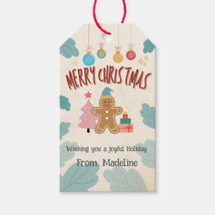 Cute Gingerbröd christmas helgdag Stickers Presentetikett