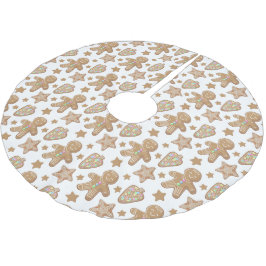 Cute Gingerbröd, julkaka, Mönster Julgransmatta Borstad Polyester