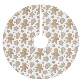 Cute Gingerbröd, julkaka, Mönster Julgransmatta Borstad Polyester